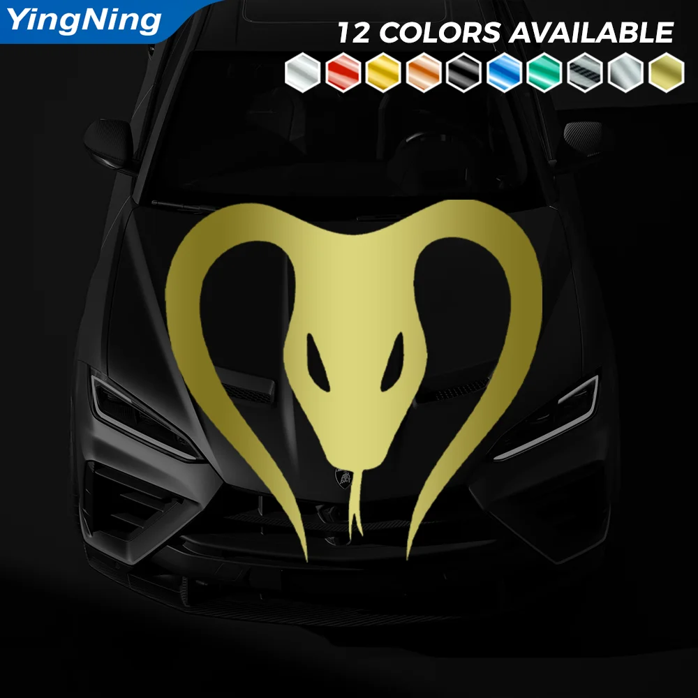 Reflective Cobra Snake Car Decal Hooded Serpent Head Reptile Vinyl Sticker Window Bumper Laptop Self Adhesive Vehicle Decoration