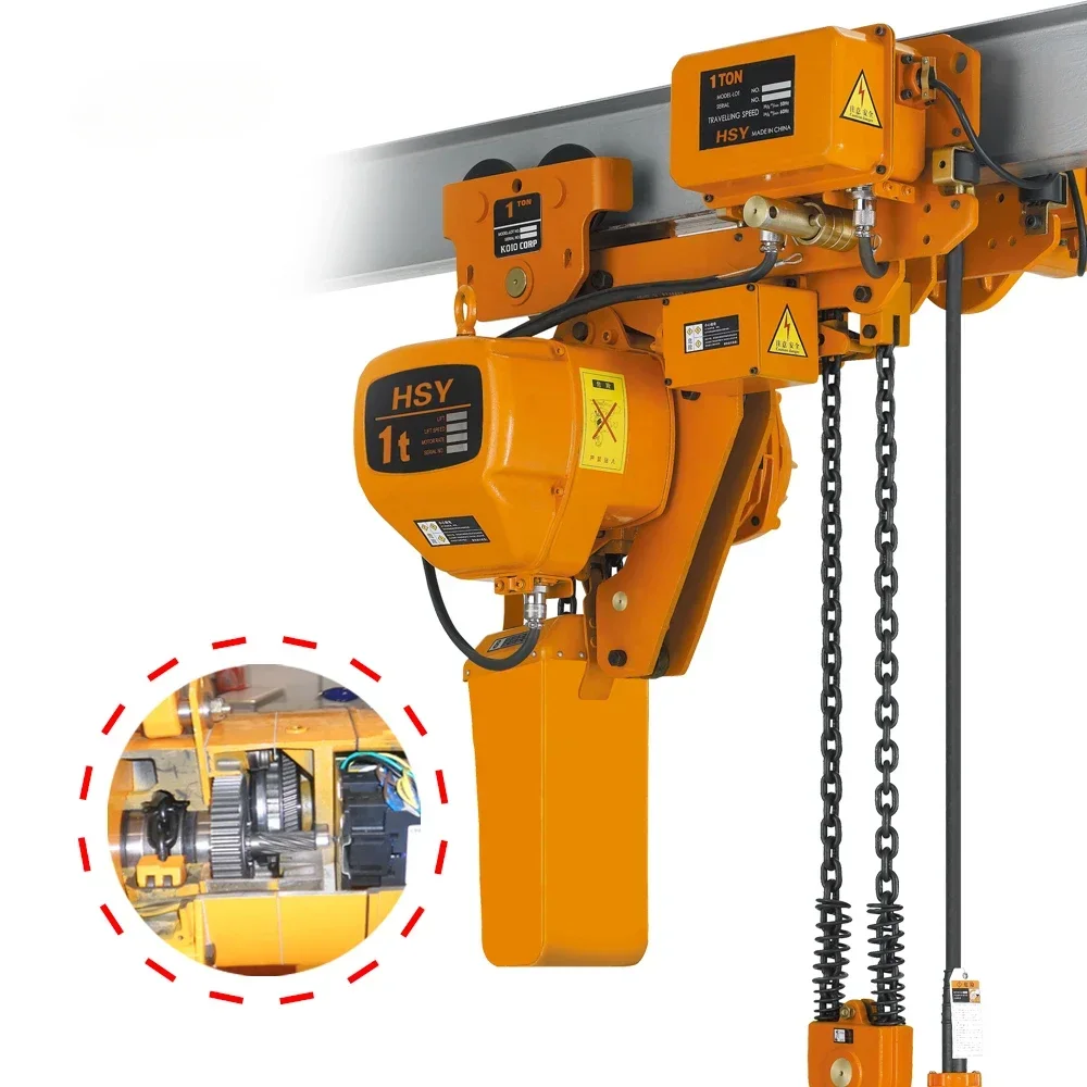 Chain Electric Hoist, 1ton/5ton, Movable with Sports Car, Remote Control, Industrial Use, CE Certification, Custom Voltage