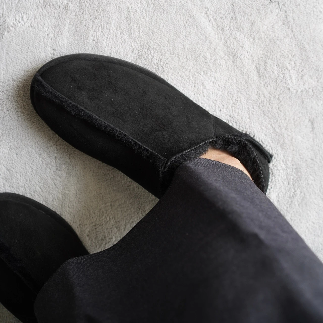 Autumn and Winter Minimalist Niche Sheepskin and Wool Flat Loafer Warm Shoes