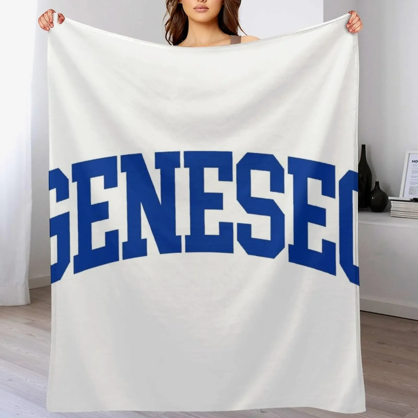 geneseo - college font curved Throw Blanket sofa bed Large cosplay anime Blankets