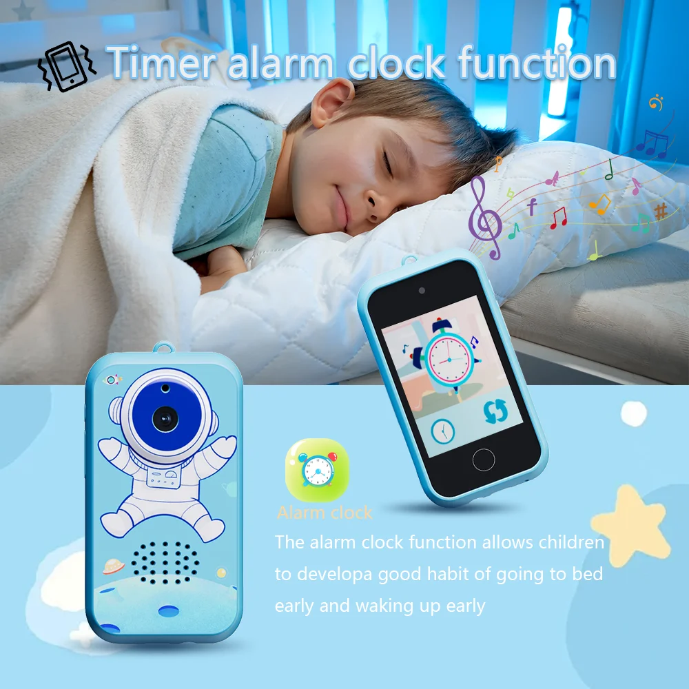 キッズスマートフォンおもちゃ 32GB カード付き タッチスクリーン デュアルカメラ 携帯電話 好ましい誕生日プレゼント 電話遊び 男の子と女の子用