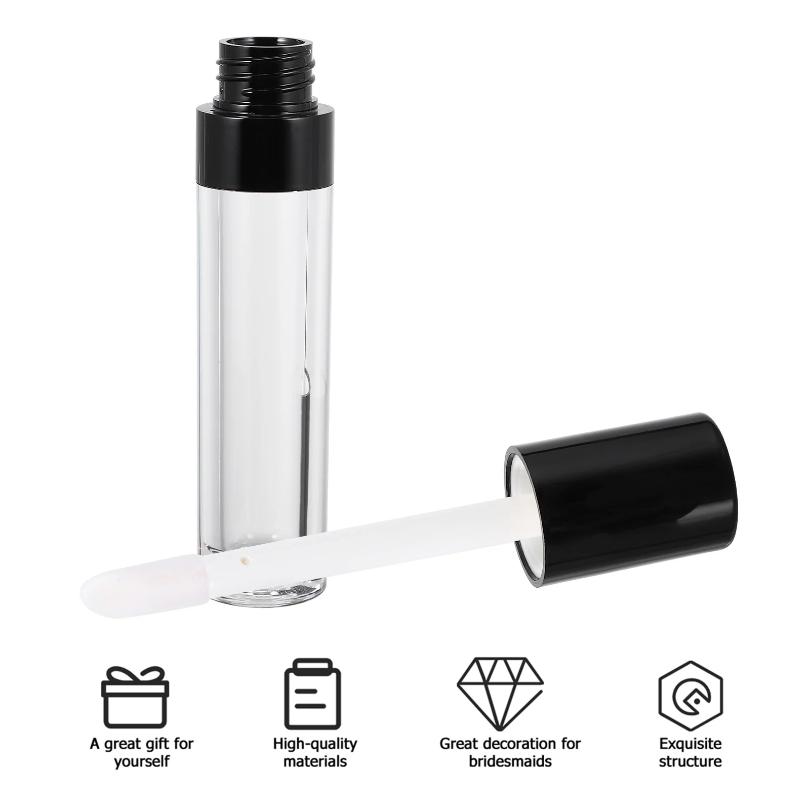 10 قطعة زجاجات ملمع الشفاه القابلة لإعادة الملء 8 مللي قوارير فارغة بلاستيكية قابلة لإعادة الاستخدام أنابيب بلسم الشفاه لتقوم بها بنفسك حاويات أحمر الشفاه العطور