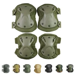 Tactical Protector Military Army Outdoor Tactical Protective Gear Set 4 Knee/Elbow Pads Outdoor Cycling Hiking Protection Sports