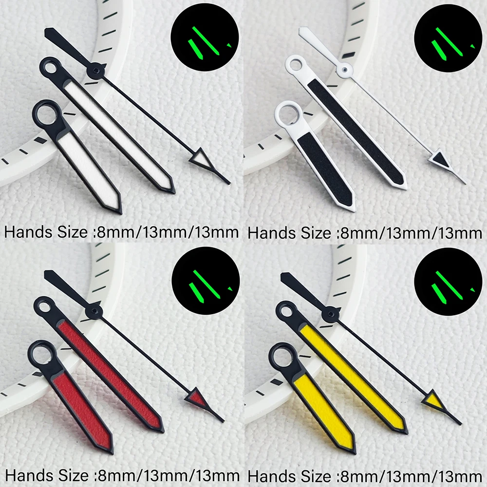NH35 Hands Green Luminous Fits NH35 NH36 Movement  Repair Watch Accessories Watch Pointers Watches Man Needles