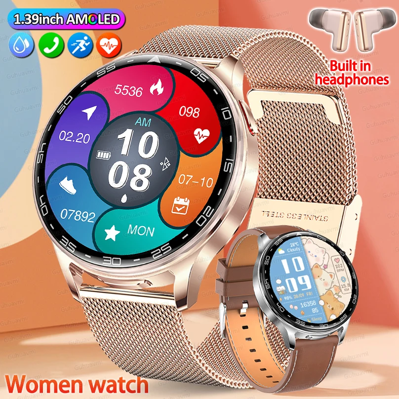 

New Man Women Smart Watch TWS Headset Two In One Wireless Bluetooth Dual Earbuds Call Health Monitor Sport Tracker Smartwatch