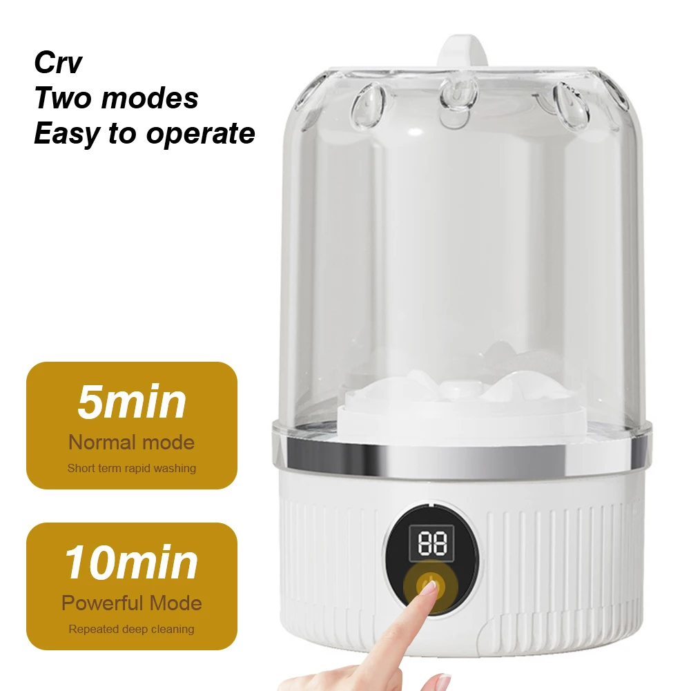 Cordless Small Washing Machine with Laundry Cup Automatic Laundry Cup Rechargeable Mini Special Washer for Baby Clothes image 3