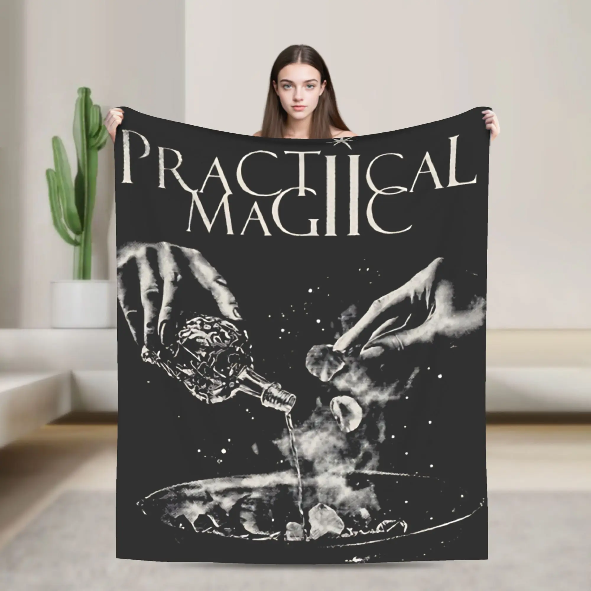 Relax Practical Magic Witchcraft Witchy Halloween Gothic Occult Blanket Stuff Sofa Decorative  Blanket Throw