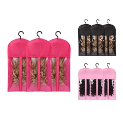 3PCS Hair Extension Holder Wig Storage For Multiple Wigs Holder Wig Bags With Hanger Hair Extension Storage