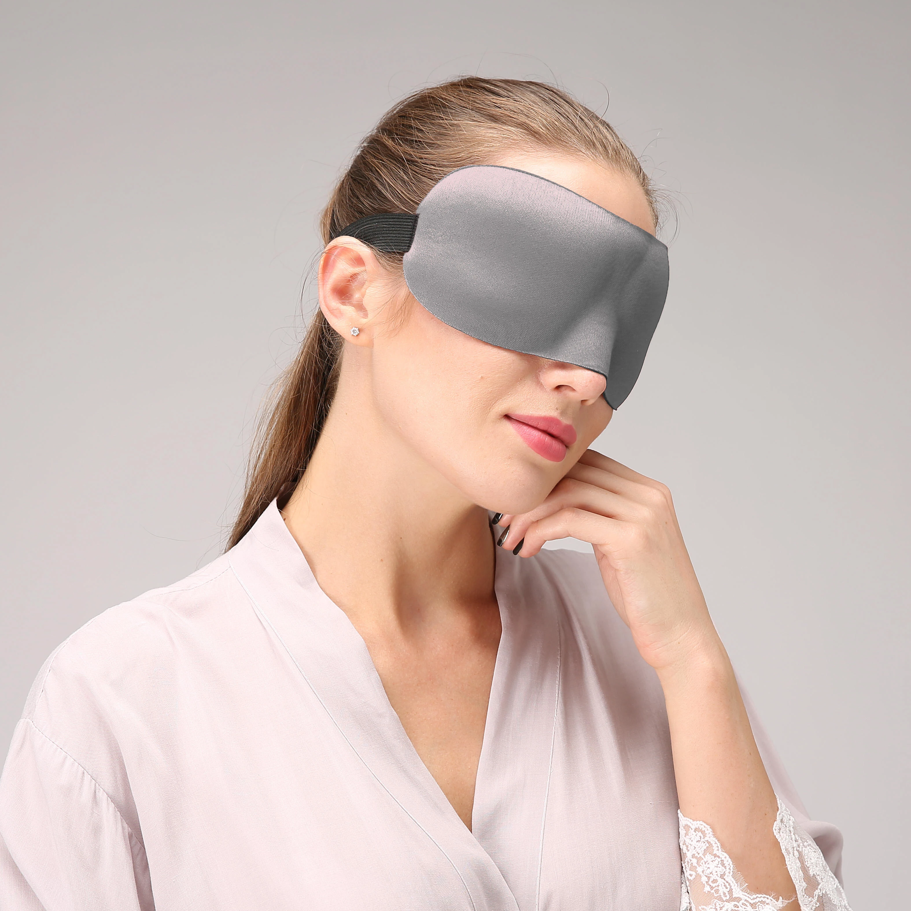Breathable 3D Contour Sleep Eye Mask with Adjustable Shoulder Straps 100% Light-Blocking Ideal for Sleep and Parties