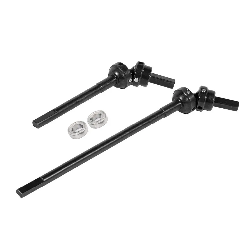 

New 1/10 RC Car Front CVD 3-Section Black Drive Shaft Hard Steel Constant Velocity Straight Axle CVD RC Accessories