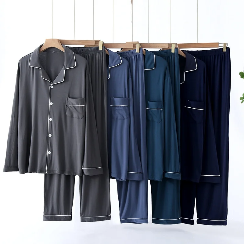 

Men's Pajamas Modal Fabric with Long Sleeve and Short Sleeve Sets