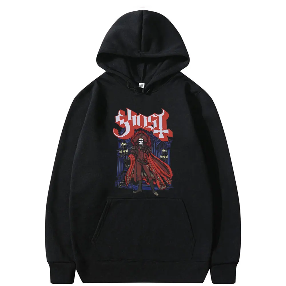 Rock Ghost Band Print Hoodie Metal Rock Music Hooded Tracksuit Men Women Vintage Gothic Hoodies Mens Fleece Oversized Pullover