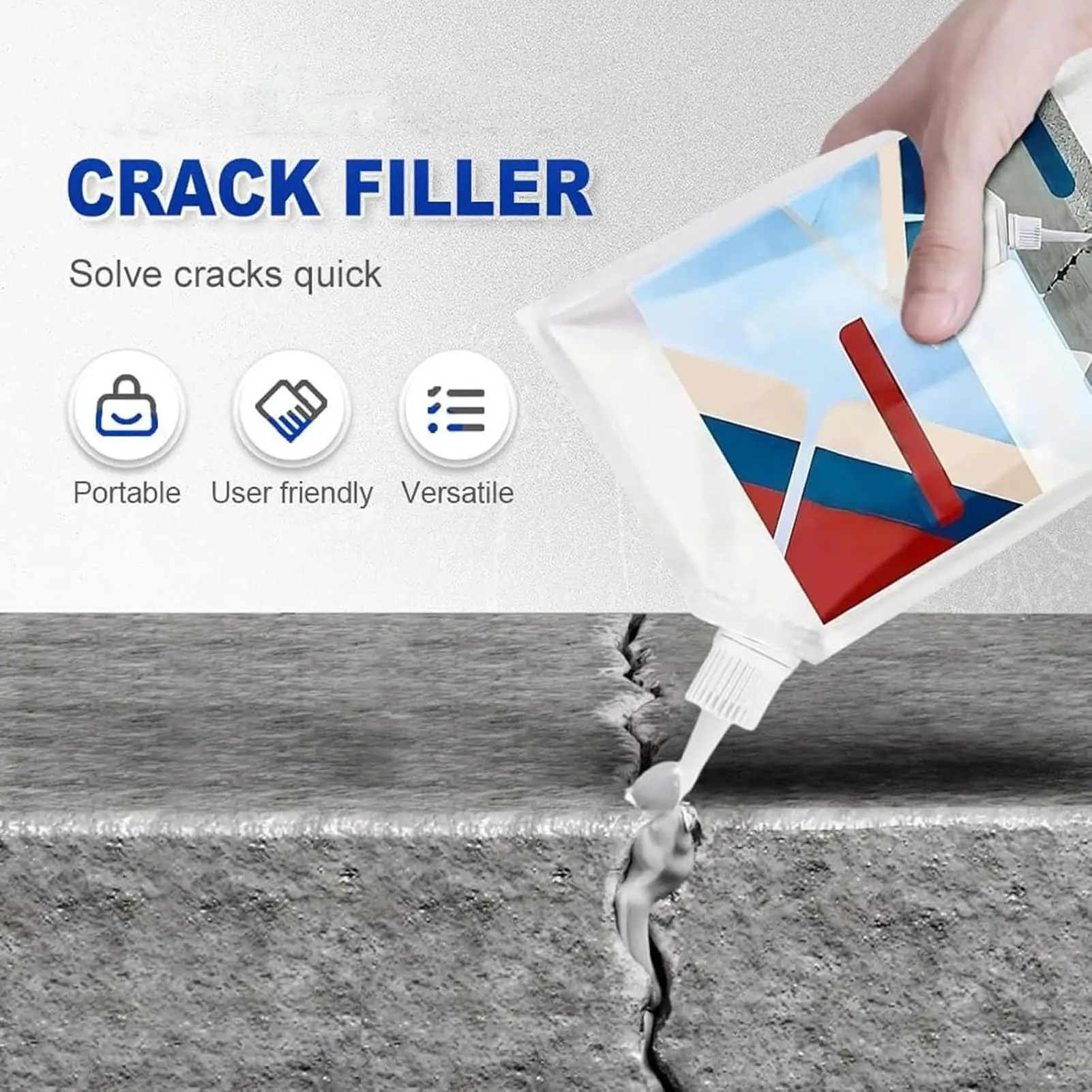 السائل الكراك ملموسة حشو 200 مللي مقاوم للماء الكراك تسرب لكامل الترابط اختراق الأسمنت مع قوة عالية للسقف ﻿