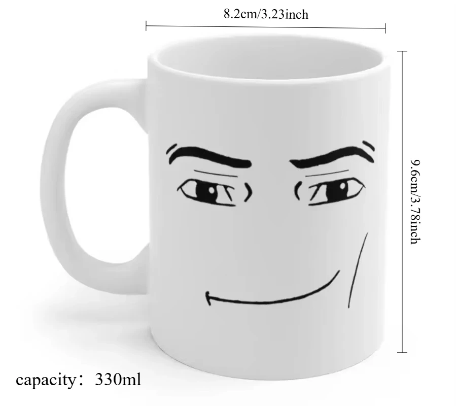 كوب سيراميك أنيق بتصميم وجه امرأة لطيفة - كوب قهوة بسيط للحليب/الإفطار، هدية إبداعية للرجال/النساء
