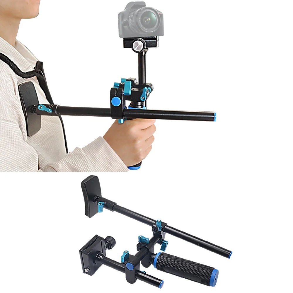 Mcoplus Aluminum alloy Camera Stabilizer Handheld Grip Shoulder Stabilizer for Canon Nikon SONY Fujifilm SLR Camera for YouTube