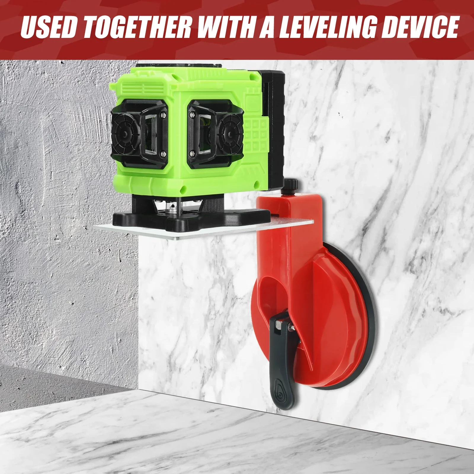 Tile Leveling System Suction Cup Plate Corner Fixed Marble Leveling Splicer Effective Wall Leveler for Wall Tile Installation