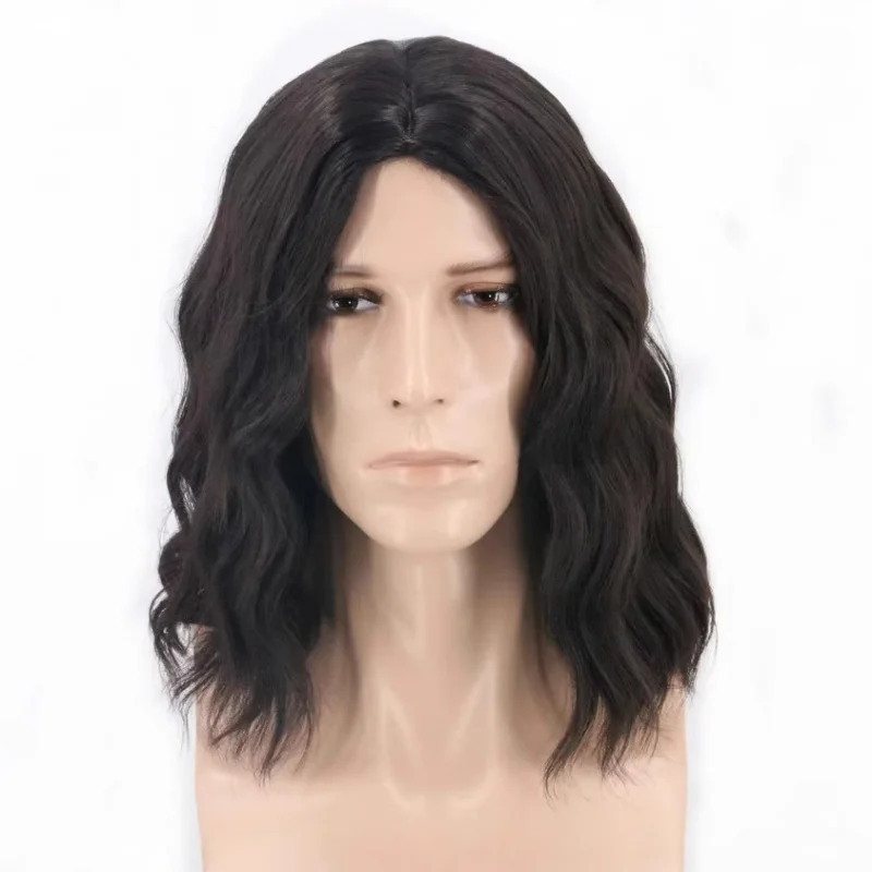 European American men's retro rock messy synthetic fiber wig, COS style, suitable for festivals, parties, and everyday use