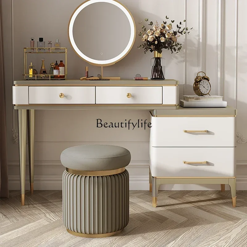 Novo armário de armazenamento de madeira maciça integrado quarto pequena luz luxo mesa cabeceira canto integrado