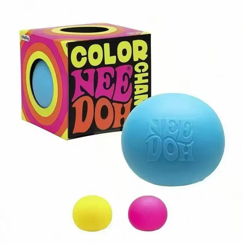 New Schylling Needoh extrude Color Change Sensory Stress Relief Balls Relief Relieves Anxiety Fidget adult box Gift