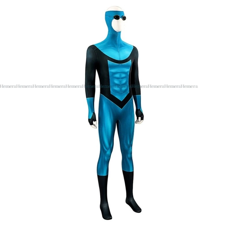 Anime Cartoon Invincible Mark Grayson Cosplay Men Costume Male Superhero Omni-man Fantasia Man Halloween Carnival Cloth Disguise