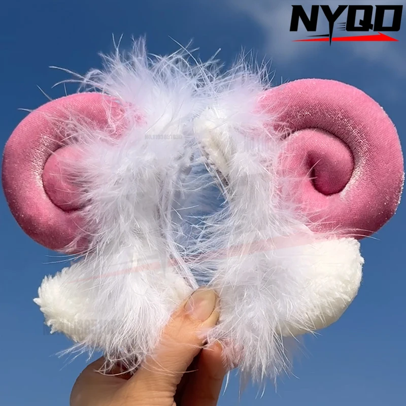 

Helmet decoration plush sheep ear Cat's ears (Steamed cat-ear shaped bread) motorcycle decoration accessories