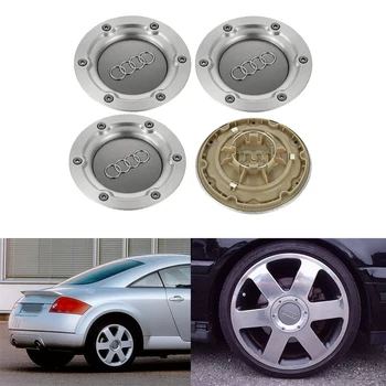 4Pcs/Set 147mm Wheel Center Caps Hubcaps Rim Caps Emblems Badge For Audi TT A6 S6 8N0601165A