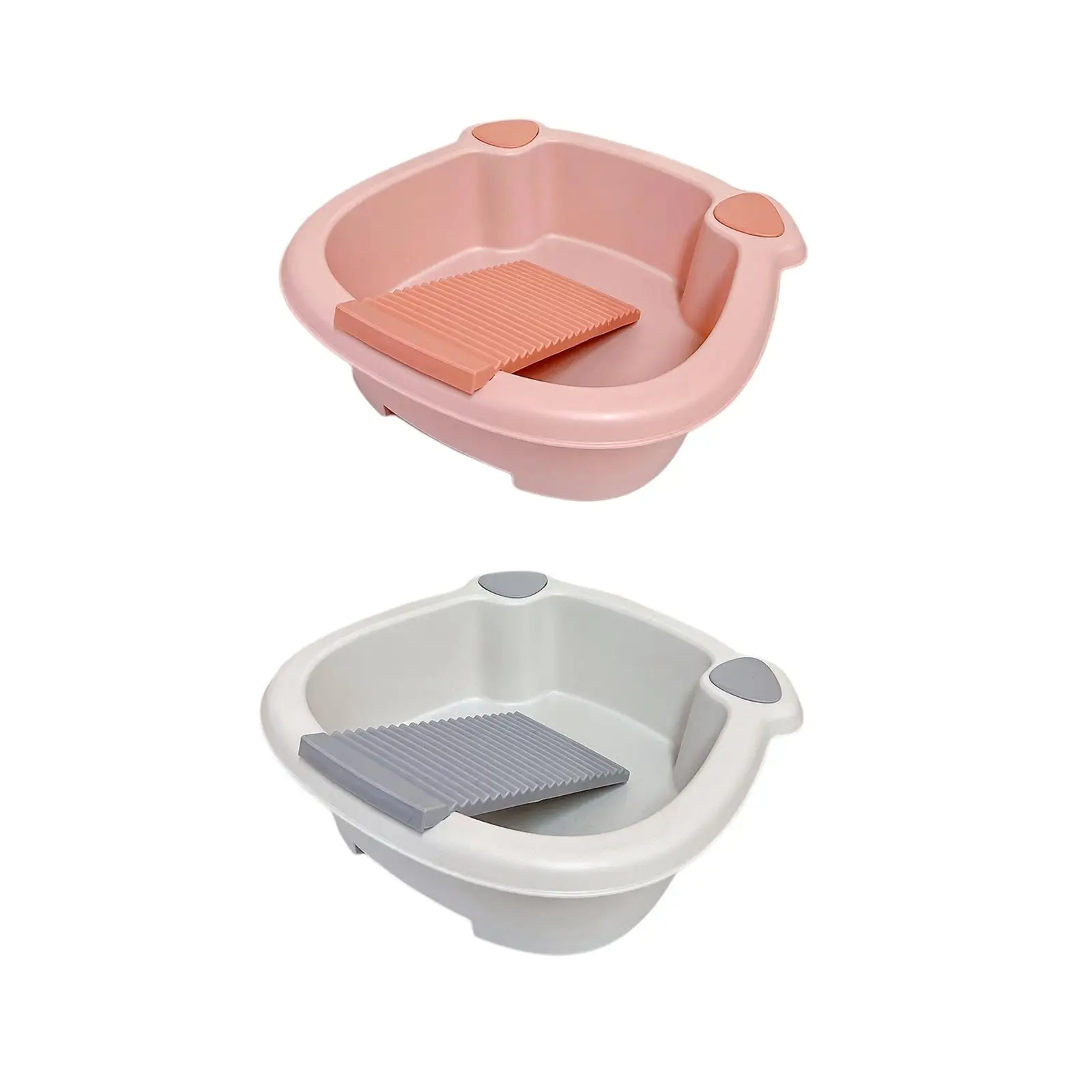 Washing Clothes Bucket Hand Wash Board Washboard Basin Wash Tub with Washboard for Hand Wash Clothes Underwear Blouses Home