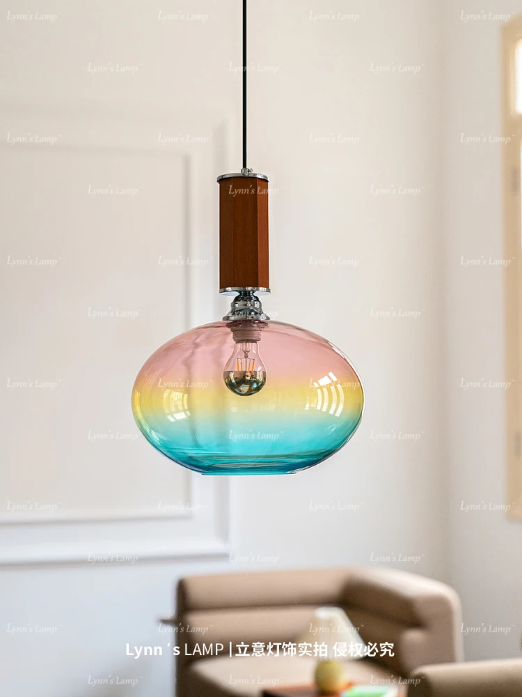 Bauhaus restaurant pendant light for home use medieval dining room children's room rainbow lollipop bedroom hanging line light