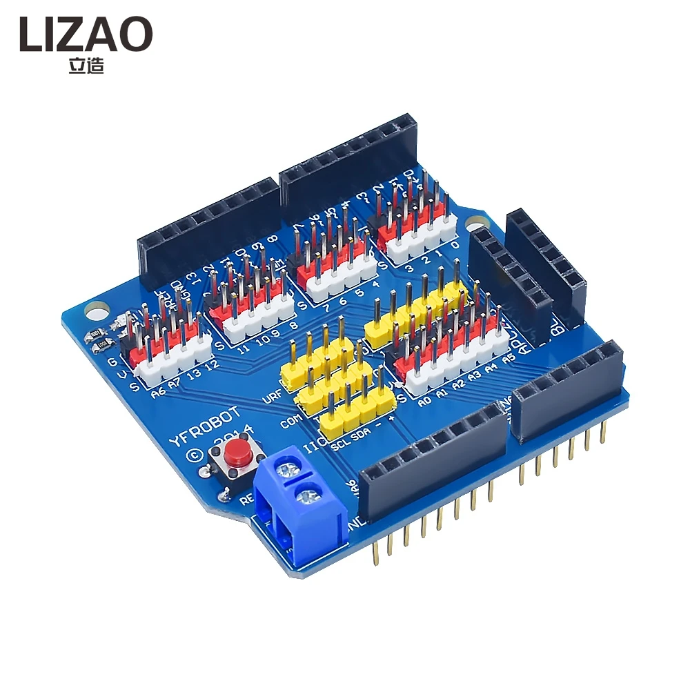 LIZAO V5.0 Sensor Shield Expansion Board IO Shield For Arduino UNO R3 Electronic DIY Sensor Module