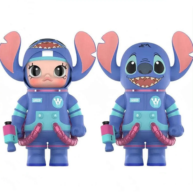 Genuine 400% Mega Space Molly Stitch Anime Action Figure Room Decoration Collectible Toy Kid Surprise Gift Limited Edition