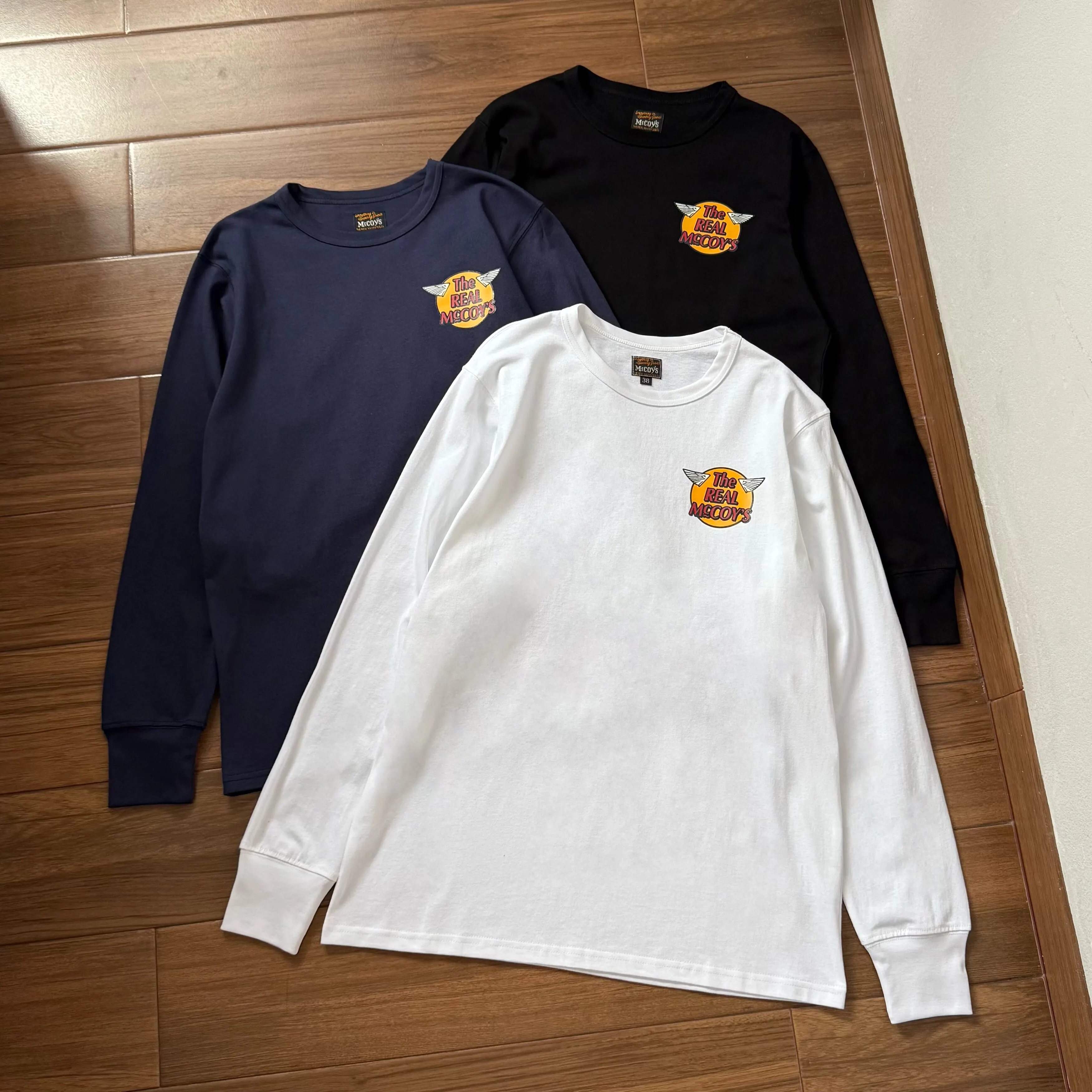 The Real Mc coy's crew neck casual pure cotton long-sleeve pullover T-shirt