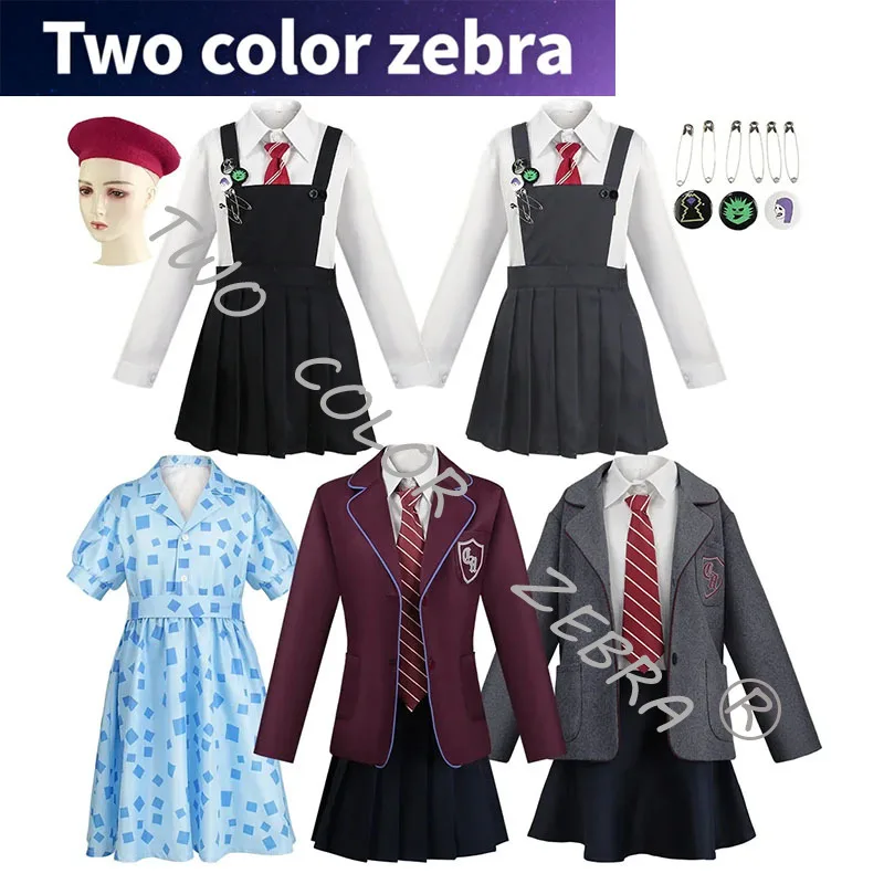 Matilda Cosplay Costume Movie Girls School Uniform Coat Skirt Roald Dahl's Matilda The Musical Halloween Cosplay Outfit for Kids