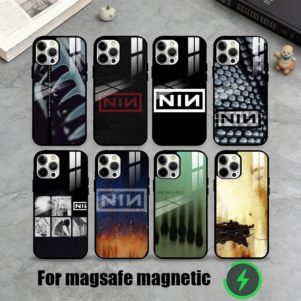 

N-Nine Inch The Downward Spiral Phone Case For iPhone17,16,15,14,13,12,11 Plus,Pro Magnetic with Magsafe Wireless Charging