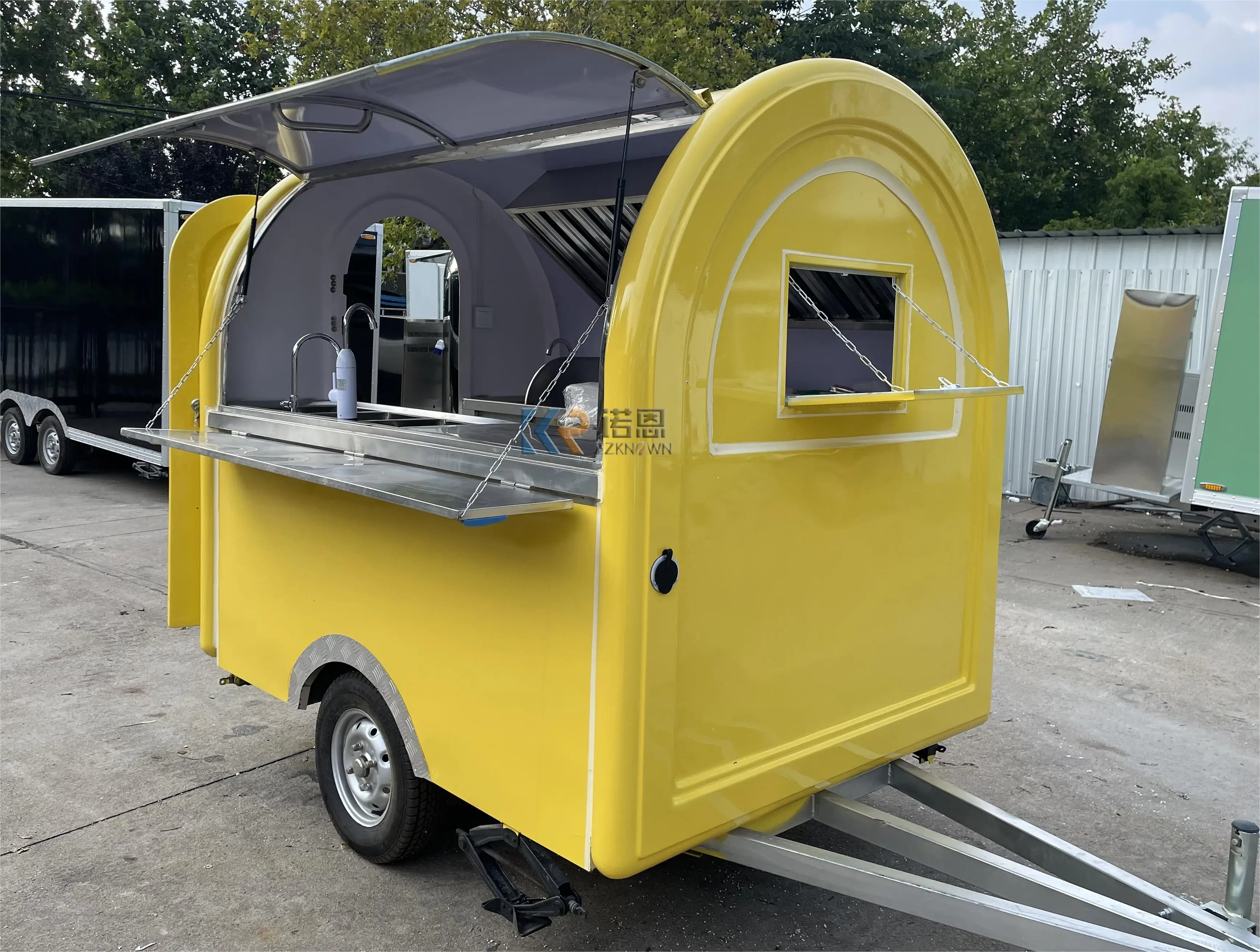 DOT CE Certified Mobile Fast Food Kiosk Catering Trailer Crepe Concession Vintage Hot Dog Cart Coffee Vending Truck for Sale