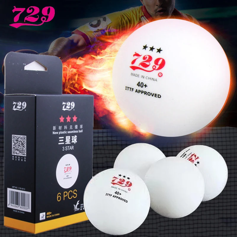 3stars 729 Friendship Table Tennis Ball 40+ Seamless New Material ITTF Approved Ping Pong Balls for National Games Competition