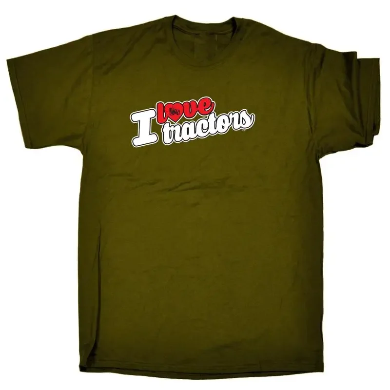 Love Tractors Stencil Mens Funny Novelty T Shirt Top
