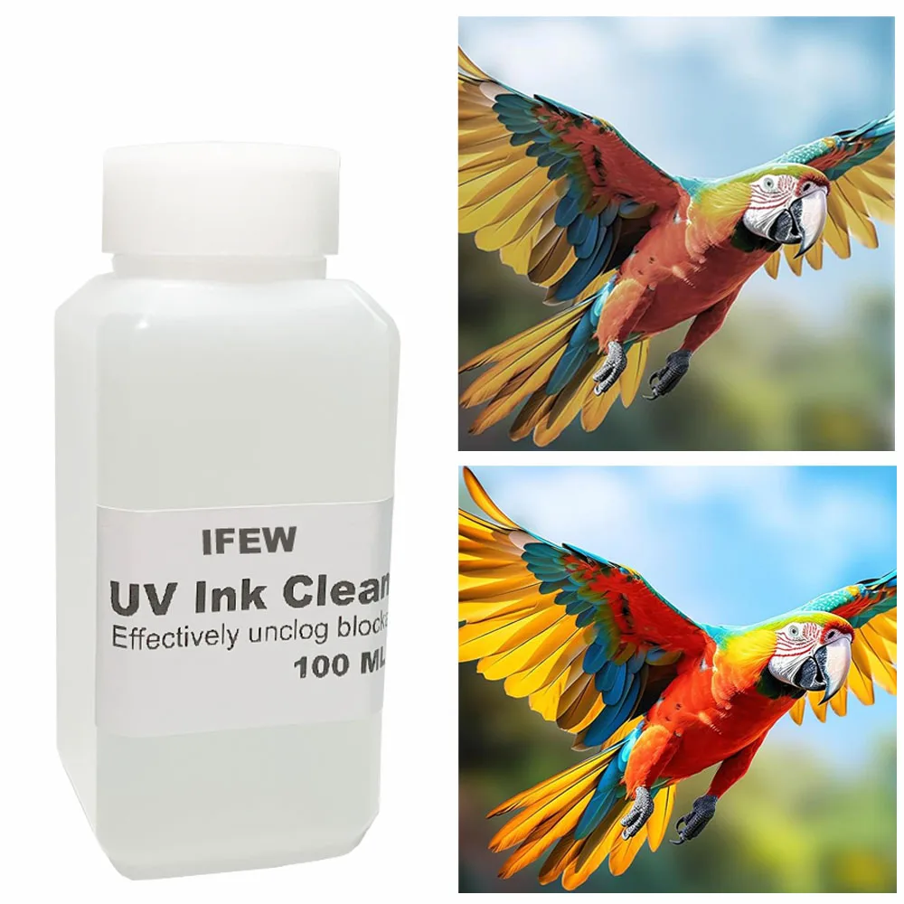 

UV Cleaning Printhead Cleaner Liquid Kit Cleaning Clogged UV Head Ink Clog Solution For Epson Roland Mimaki Clean Tool Kit Sets