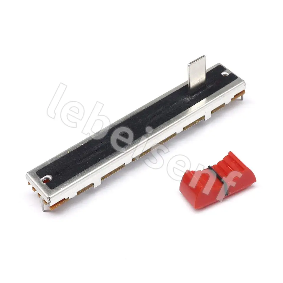 5pcs 88mm Dual SC609G B10K Mixer Slide Potentiometer Fader / B103 Dual Channel Potentiometer Handle Length 15mm