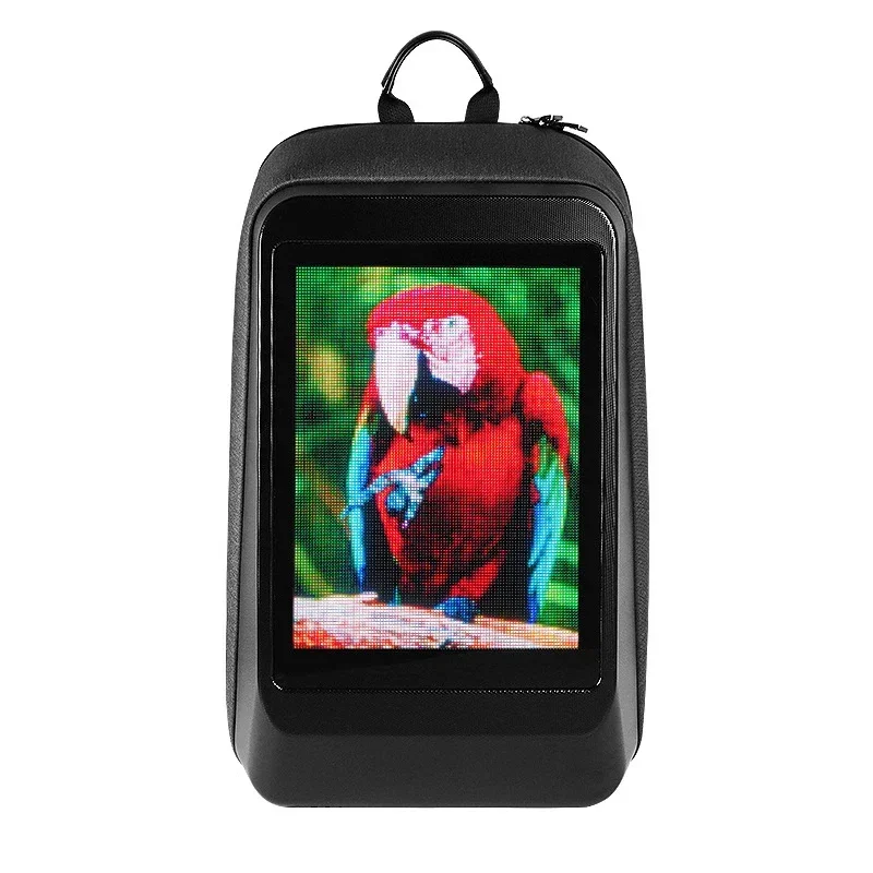 WiFi control Digital Dynamic Black hard screen LED display light backpack with Billboard men