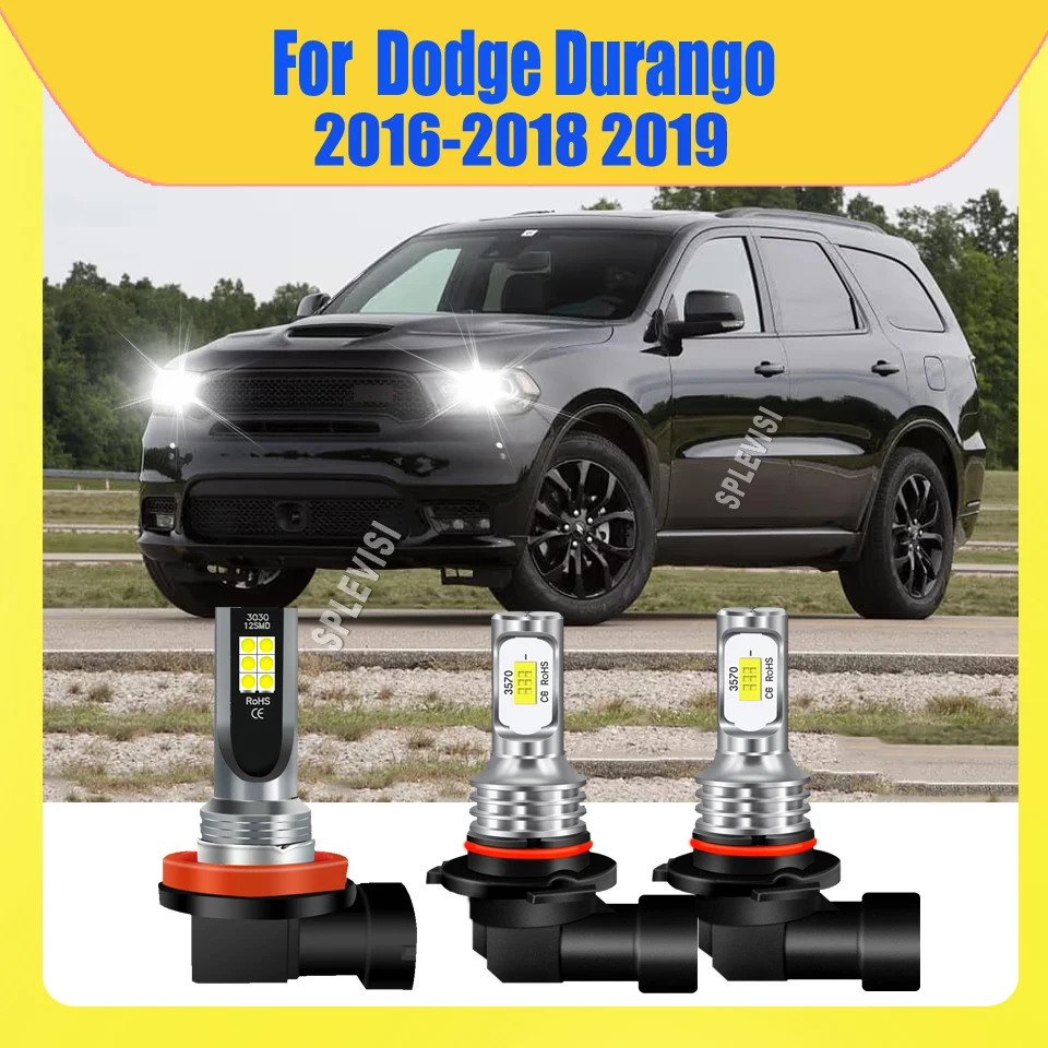 

CSP LED Headlight High Low Beam Foglight Bulbs -Perfect For Fog Rain Snow Conditions For Dodge Durango 2016 2017 2018 2019