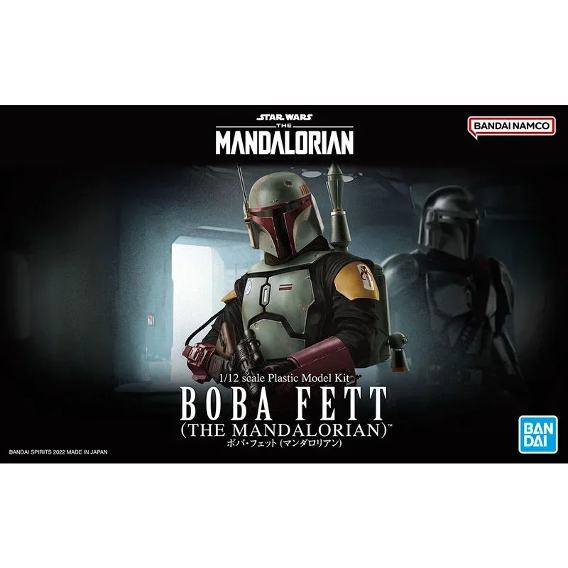 โมเดลตุ๊กตาขยับแขนขาได้อะนิเมะเเท้1/12 Boba Fett ประกอบลายภาพยนตร์สตาร์วอร์ส Bandai ของแท้ของเล่นสะสมของขวัญ