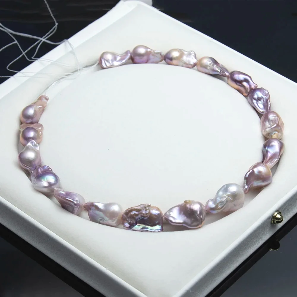 

Baroque Beads Pink Purple Colored Fish Tail Shpae Natural Freshwater Pearl Beads 10-15mmx20-25mm DIY Neckalce Bracelet Earrings