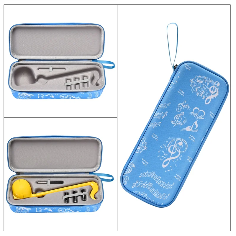 YSUN-Adatto per scatola portaoggetti per strumenti musicali Otamatone, custodia protettiva per note musicali girino elettronico facile installazione -Blu