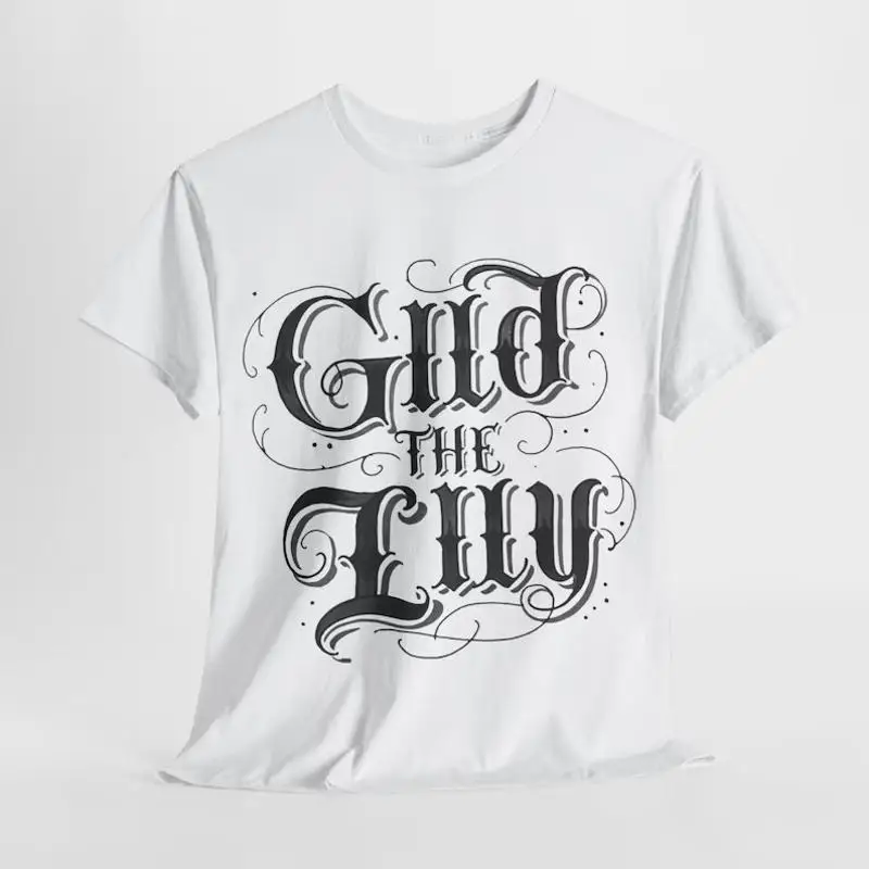 B Illy Str Ings Gild The Lily Typography T Shirt Band Top