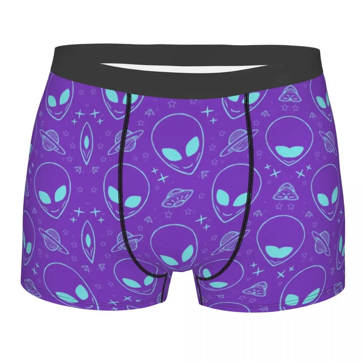 Men's Alien Underwear Funny Boxer Shorts Panties Male Soft Underpants S-XXL