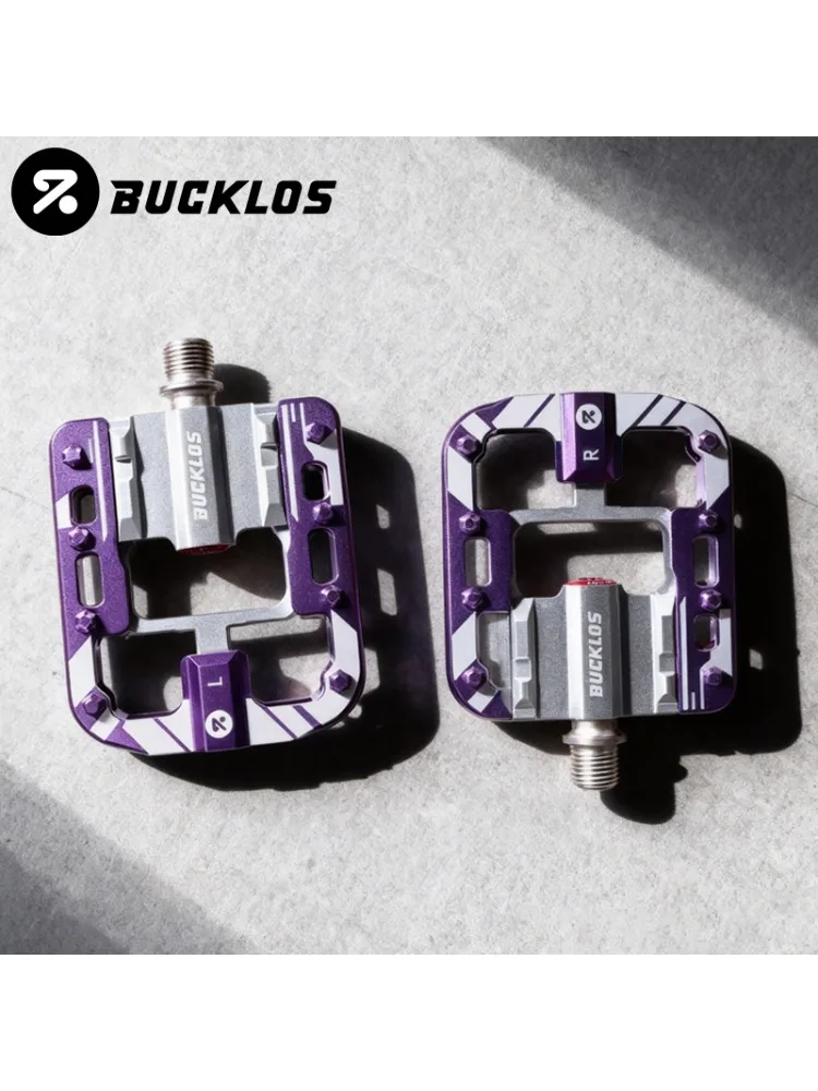 AliExpress BUCKLOS 4 Bearing Folding Bike Pedals Foldable Flat Pedal Aluminum Alloy Road Folding Bike Pedals BMX Ultralight Flat Pedal
