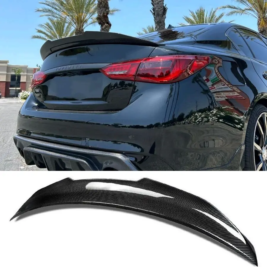 

Trunk Spoiler Wing Fit for Infiniti Q50 Q50S 20142024 4Door Sedan 2.0t 3.0t Luxe Premium, PSM Style,Carbon Fiber Look Duckbill D