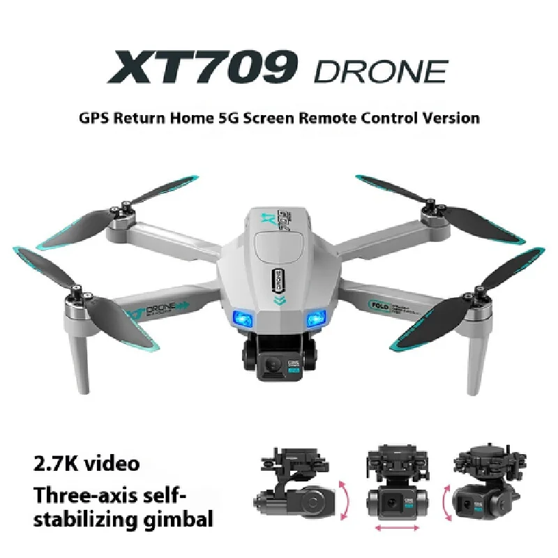 

XT709 Fixed-Wing Drone Aerial Photography Three-Axis Gimbal HD4K Digital Image Transmission Remote Control Aircraft for UAV Mark