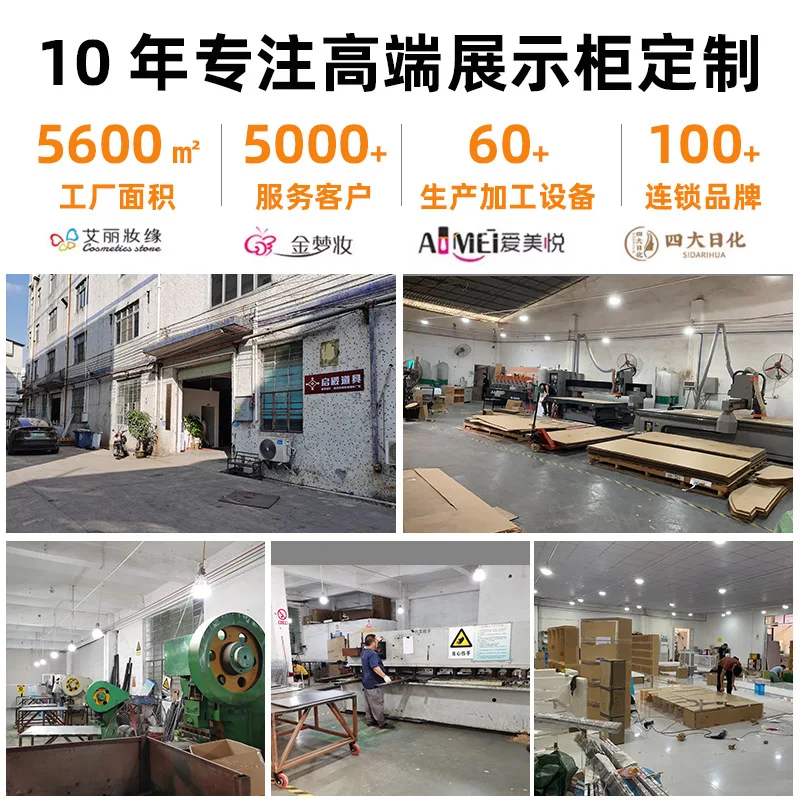 Custom Multi-layer Display Cabinet Daily Care Products, Cosmetic Display Rack, Wall-mounted Back Cabinet Display Props Facto