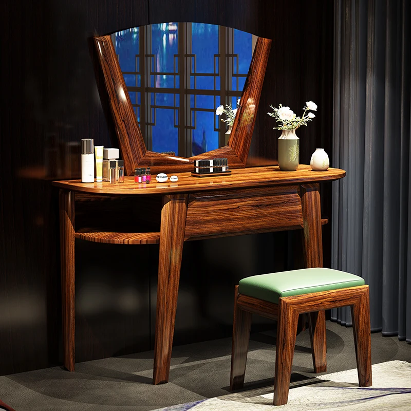 

Large ebony dressing table modern Chinese solid wood simple dressing table small family learning desk writing desk home